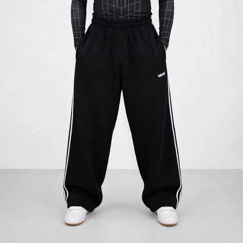 Black Double Stripe Sweatpants